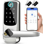 Smart Door Lock with Handle, Keyless Entry Door Locks, 8-in-1 Fingerprint by MSR+X6