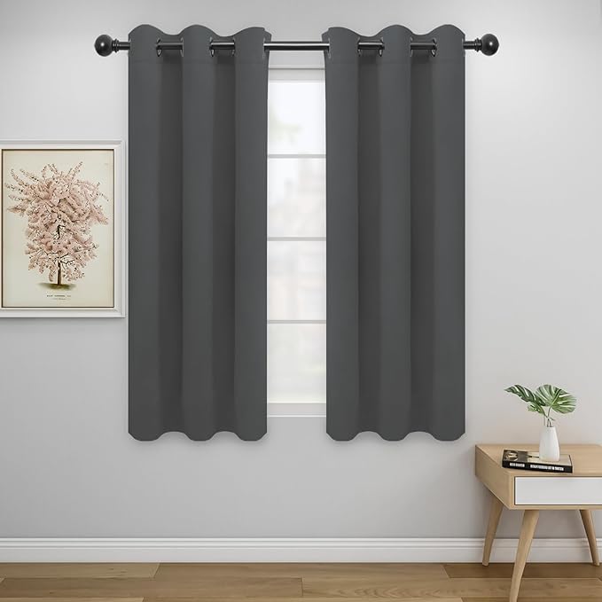 Easy-Going Blackout Curtains for Bedroom, Solid Thermal Insulated Grommet and by Easy-Going