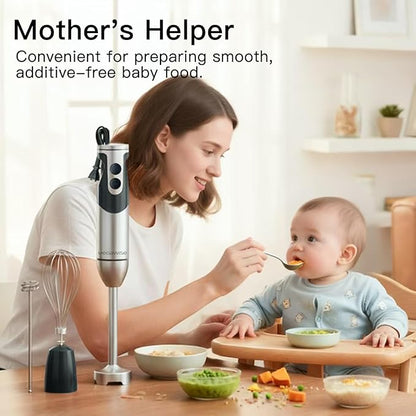 MegaWise Stainless Steel Titanium Reinforced 3-in-1 Immersion Hand Blender - Image 2