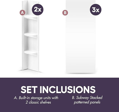 White Polystyrene Tub Wall Surround 32"x 60"x 58" - Image 5