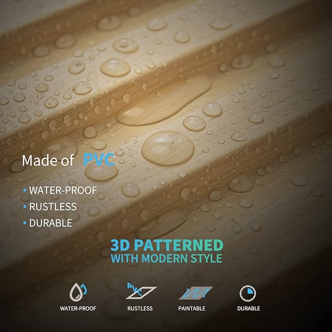 Art3d Slat Wall Panel, 3D Fluted Textured Panel 12-Tile 19.7 x 19.7in. - Image 5