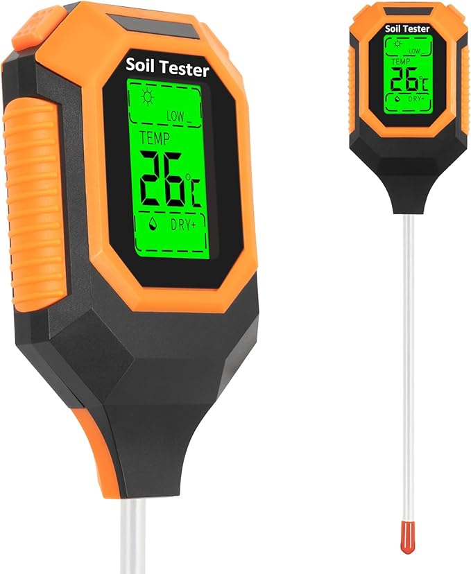 4-in-1 Soil Moisture Meter Digital PH Meter/Soil Moisture/Plant by IRTOV