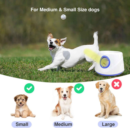 automatic dog ball launcher, with 6 2.3" etpu showing dimensions