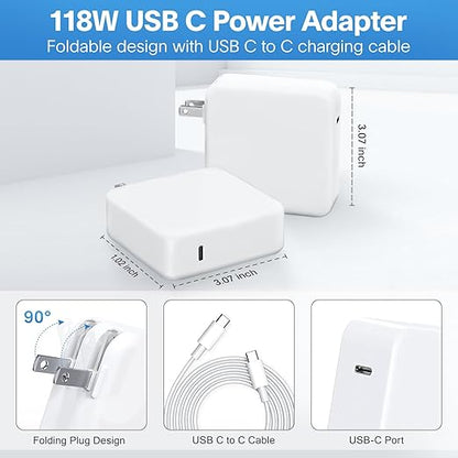 Furgor Mac Book Pro Charger - 118W USB C Fast Charger Power Adapter Compatible - Image 7