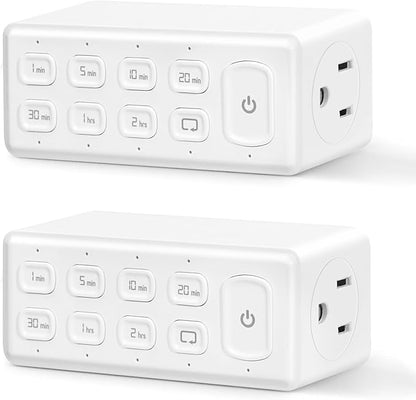 TOPELER Countdown Timer Dual Outlet, Programmable Electrical Timers Outlets by TOPELER