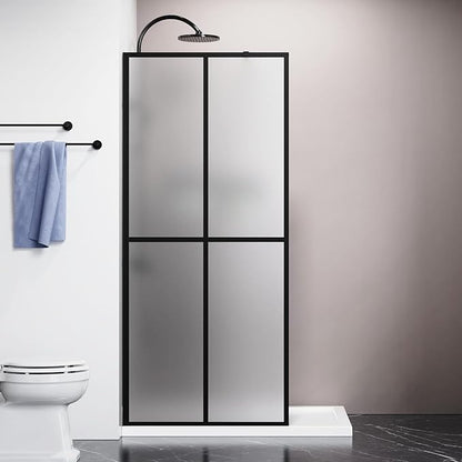 Goodyo 34"- 46" x 72" Glass Shower Door Clear Tempered Glass Panel Fixed Shower - Image 2