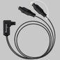 Bangun 90 Degree Optical Audio Splitter 1 in 2 Out Cable, Digital Toslink Fiber by Bangun