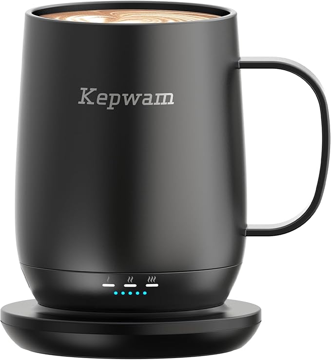 Kepwam Self Heating Coffee Mug T2, 16oz Smart Heated Coffee Mug, 150 Min by Kepwam