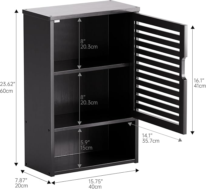 HITNET Bathroom Storage Cabinet Wall Mounted, Hanging Medicine Cabinet - Image 3