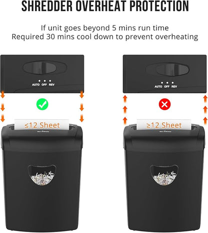 12-Sheet Cross-Cut Paper Shredder, P-4 Security Level - Image 7