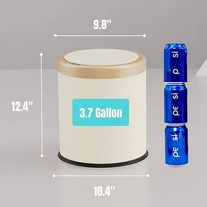 URALFA 3.7 Gallon Motion Sensor Bathroom Trash Can - Image 6
