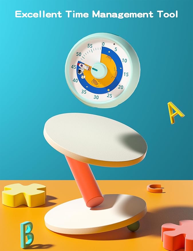 Visual Timer for Kids, 60-Minute Countdown Timer for Classroom Office Kitchen - Image 2