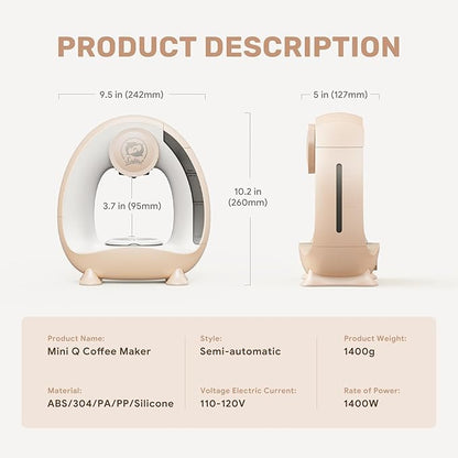 Single Serve Coffee Maker, Fast Brew in 2 minutes, Stylish＆Compact Design - Image 8