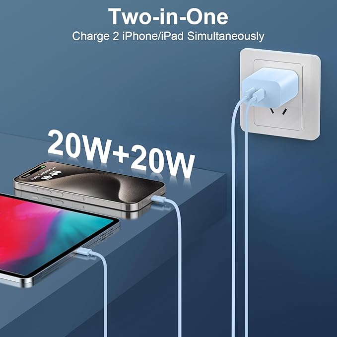 Fast Charger for Phone 17/16/15 Pro Max, 20W USB C Fast Charger Block - Image 3