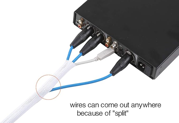 Alex Tech 10ft - 1/2 inch Cord Protector Wire Loom Tubing Cable Sleeve Split - Image 3
