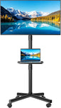 olixis rolling tv stand with wheels, portable tv, main product view