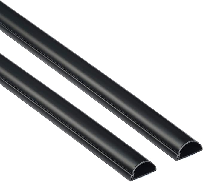 D-Line Half Round Cord Hider, Patented Cable Cover, Hide TV Wall Mount Wires by D-LineUSAinc