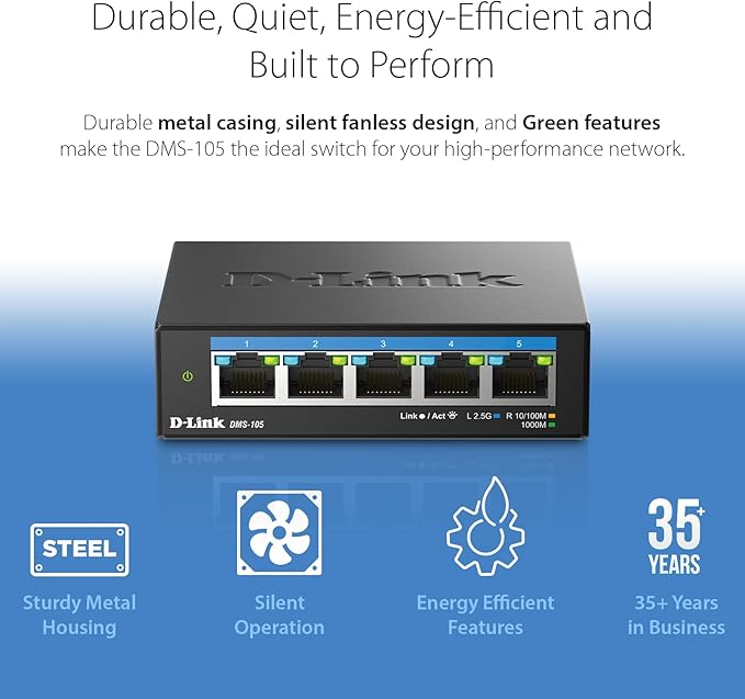 D-Link 5-Port 2.5GB Unmanaged Gaming Switch - Image 4