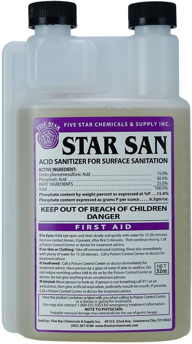 Five Star - 6022b_ - Star San - 32 Ounce - High Foaming Sanitizer by Five+Star