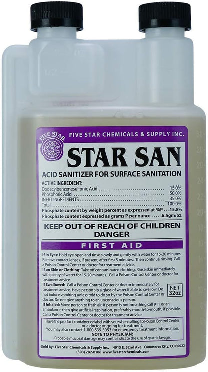 Five Star - 6022b_ - Star San - 32 Ounce - High Foaming Sanitizer by Five+Star