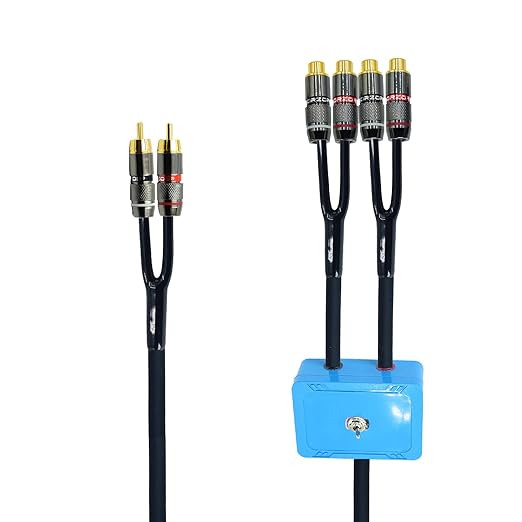 1.5ft Sound Channel swicher 2 male to 4 female RCA Switch Selector 2 in 1 Out by Arklove