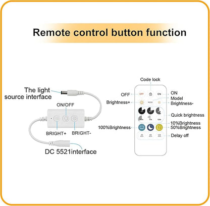 Pandery Remote Dimmer LED Controller Kit, App Control 2.4G RF Wireless Remote - Image 2