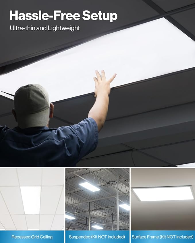 Sunco 24 Pack 2x4 LED Flat Panel Light Drop Ceiling Office Fixture, 7700 LM - Image 3