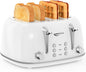 Keenstone Toaster 4 Slice, Retro Stainless Steel Wide Slot Toaster by Keenstone