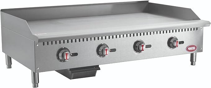 Kratos 48" Wide Commercial Restaurant Gas Countertop Griddle, Thermostatic by Kratos