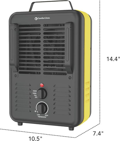Comfort Zone 1, 500-Watt Milkhouse Style Electric Portable Utility Heater - Image 9