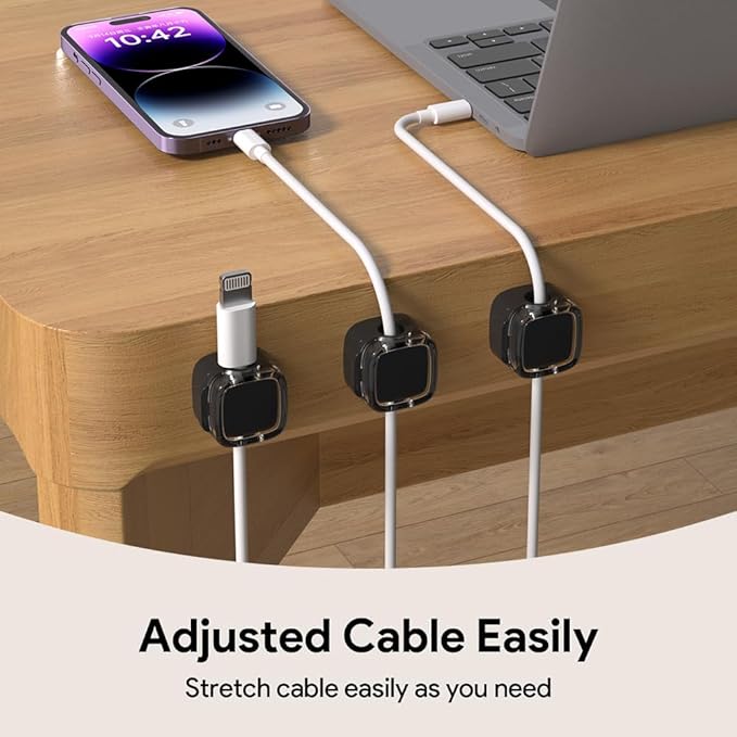 Magnetic Cable Clips, Adjustable Cord Holder Management, Adhesive Wire Keeper - Image 2