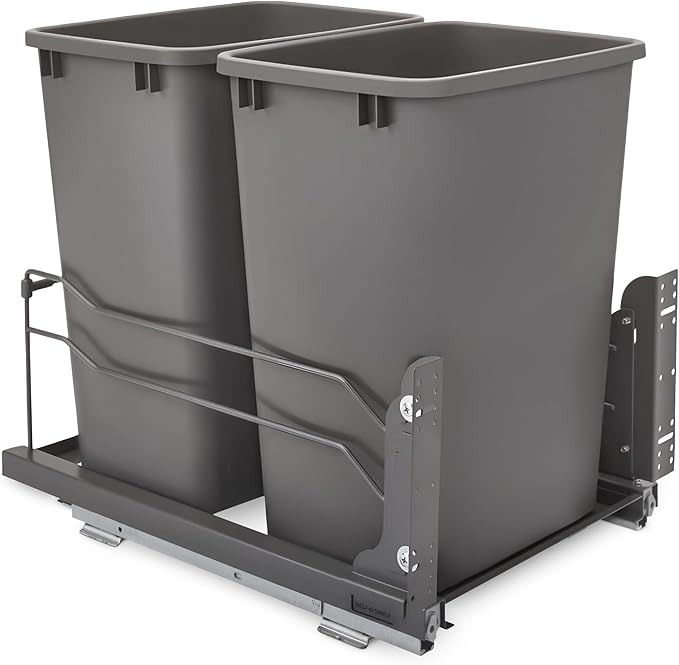 Rev-A-Shelf Double Pullout Trash Cans by Rev-A-Shelf