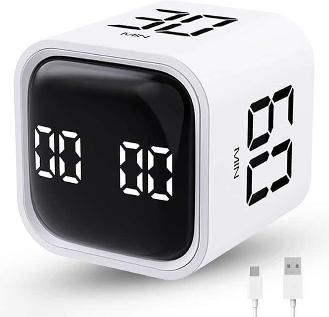 Productivity Timer Flip Gravity Sensor Cube Timer Countdown & Countup, Mute & by LUCKYTIME