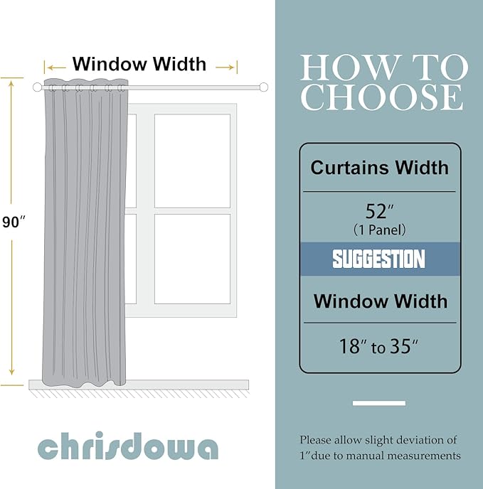 ChrisDowa Blackout Curtains 90 Inches Long - Image 5