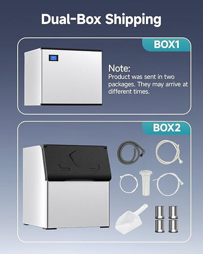EUHOMY Commercial Ice Maker Machine, 800lbs/24H, Industrial Ice Machine - Image 9