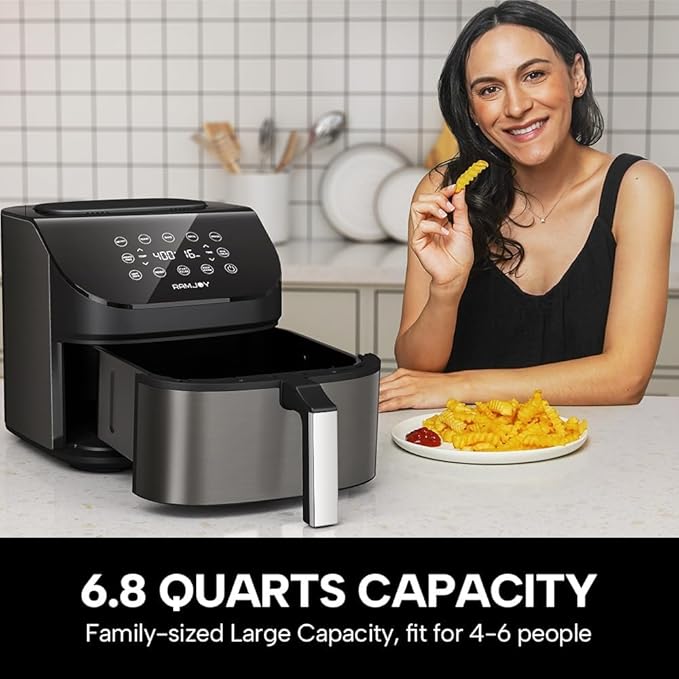 Air Fryer 6.8 Quarts, 10-in-1 Functions, Air Fry, Large & Compact Air Fryers - Image 2