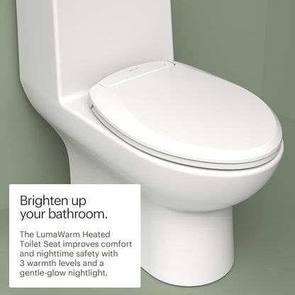Brondell L60-EW LumaWarm Heated Nightlight Elongated Toilet Seat - Image 3