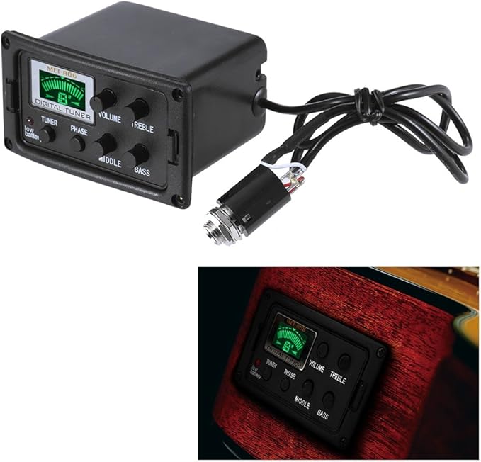 Acoustic Guitar Tuner, 3-Band EQ Equalizer LCD Display Volume Control Bass - Image 6