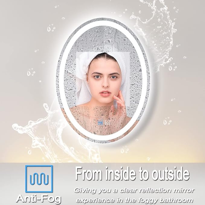 30 x 20 Inch Oval Vanity Mirror - Image 3