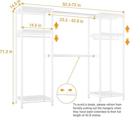 Ulif E7 Heavy Duty Garment Rack, Clothes Organizer and Storage Rack - Image 5