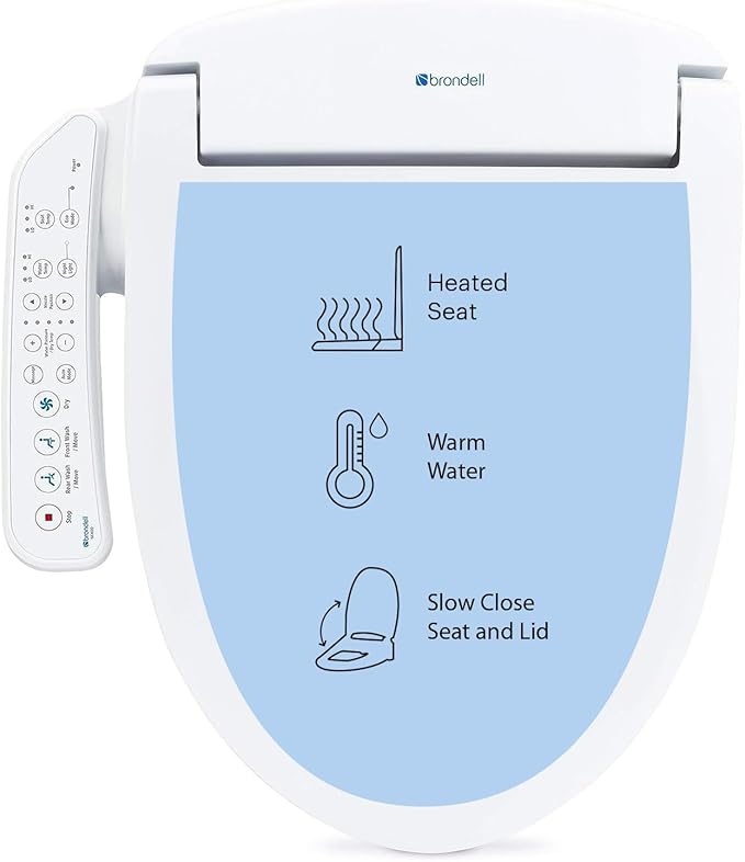 Brondell SE400-EW Swash SE400 Electric Bidet Toilet Seat by Brondell