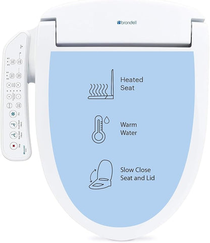 Brondell SE400-EW Swash SE400 Electric Bidet Toilet Seat by Brondell