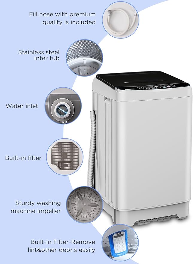 17.7 lbs Full Automatic Washing Machine - Image 7