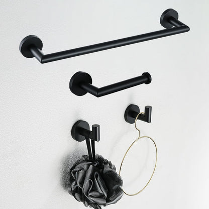 matte black bathroom hardware accessories set 4 pieces,18, main product view