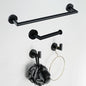 matte black bathroom hardware accessories set 4 pieces,18, main product view