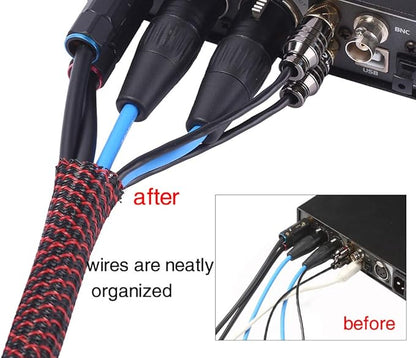 Alex Tech 10ft - 3/4 inch Cord Protector Wire Loom Tubing Cable Sleeve Split - Image 5