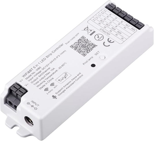 TUNICHX 5 in1 WB5 2.4GHz WiFi PWM LED Controller Compatible by TUNICHX