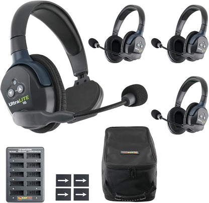 EARTEC UL413 Ultralite-HD 4-Person Full Duplex Wireless Intercom Headset by Eartec