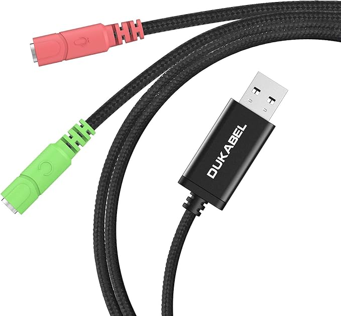 Long USB Audio Adapter, DuKabel USB to 3.5mm Jack TRS AUX Adapter - Image 8