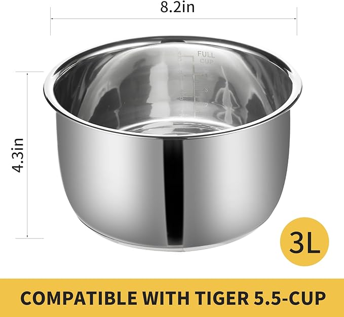 Replacement Rice Cooker 5.5 Cup Inner Pot Only Compatible - Image 6